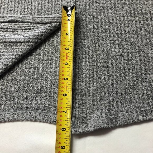Nwot Monteau Fitted Long Sleeve Knit V Neck Midi Dress Heather Grey Size Med - Picture 8 of 10